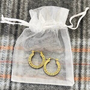 Gold loop earrings (costume gold)
